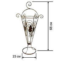 Кованая подставка для зонтов №1 черный/бронза