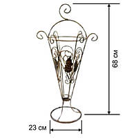 Кована підставка для парасольок №1 чорний/бронза