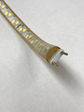 Світлодіодна стрічка лінзована Premium SL-13WW SMD 2835/120 220V біла тепла IP65 (1м) Код.59390, фото 3