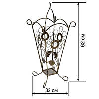 Кованая подставка для зонтов №5 черный/бронза