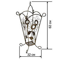 Кована підставка для парасольок №5 чорний/бронза