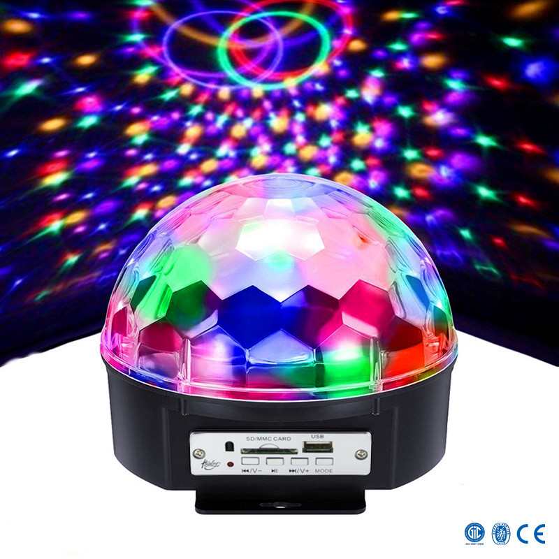 Диско куля з динаміками LED BALL LAMP Світломузика з MP3 плеєром і Bluetooth