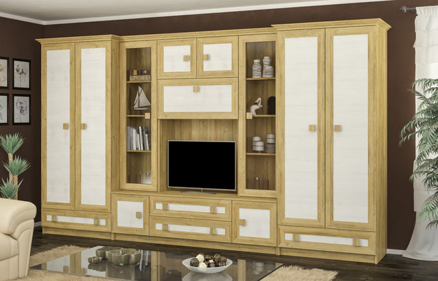 стінка Трістан Меблі-Сервіс в золотому варіанті