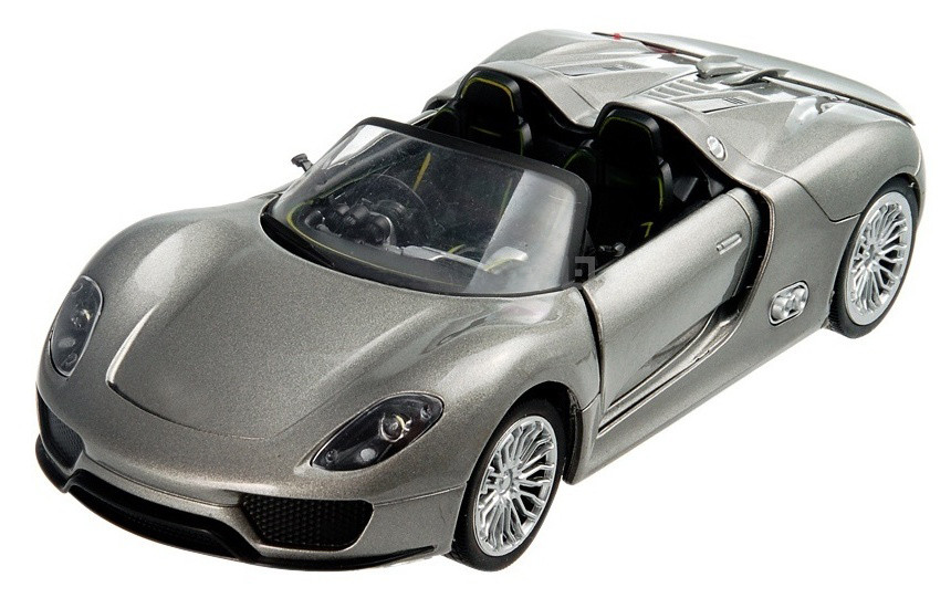 Машинка р/у 1:24 Meizhi лиценз. Porsche 918 металлическая (серый) - фото 1 - id-p824947860