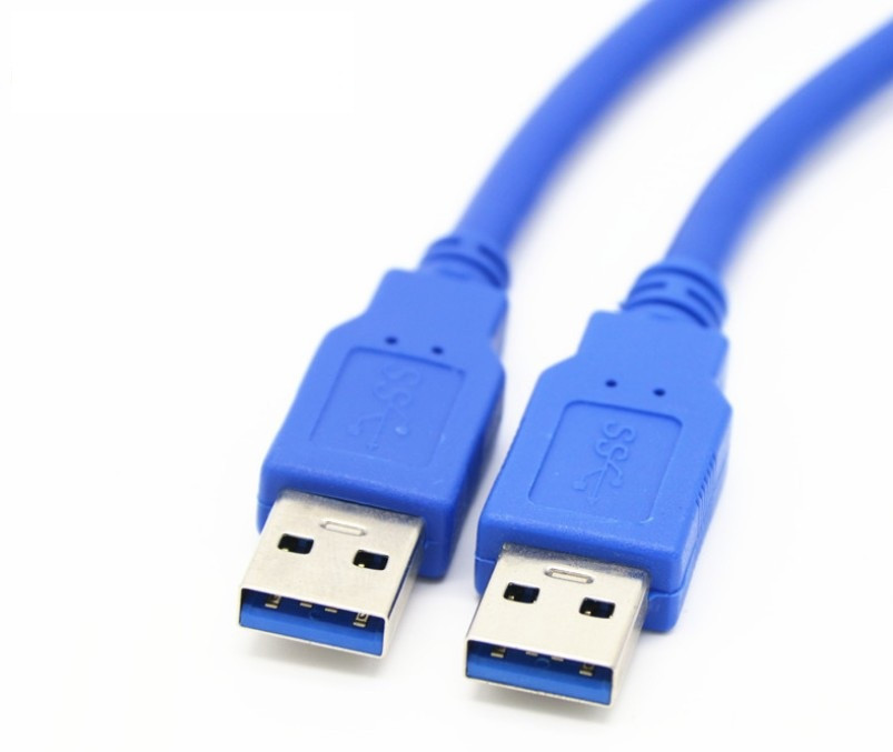 USB 3.0 AM/AM (тато-тато) 0,3 м синій