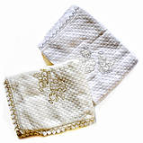 Плед із вишивкою в'язаний на махрі для хрещення.Туреччина., фото 2