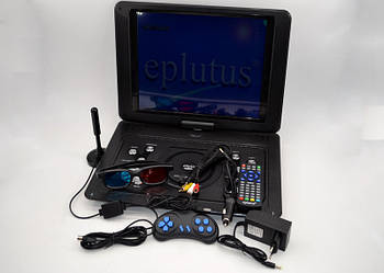 Переносний телевізор Eplutus EP-1403T Портативний DVD плеєр із цифровим тюнером Т2 (15 дюймів)