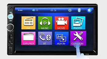 Магнітола 2 дін 7010B автомагнітола з Екраном 7" дюймів сенсор + USB, SD, FM, Bluetooth+КАМЕРА!