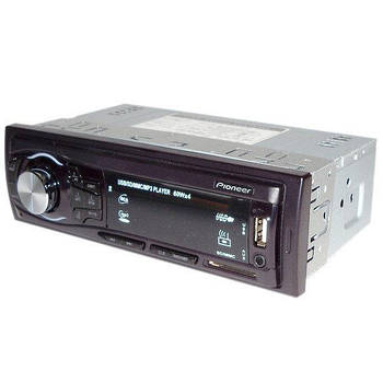 Автомагнітола з євро фішкою популярна MP3 4005U ISO з підсікою незнімна панель