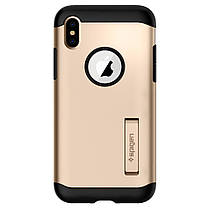Чохол Spigen для iPhone XS Max, Slim Armor, Champagne Gold, фото 4