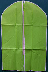Чохол для зберігання і упаковки одягу на блискавці флізеліновий салатового кольору. Розмір 60 см*90 см.