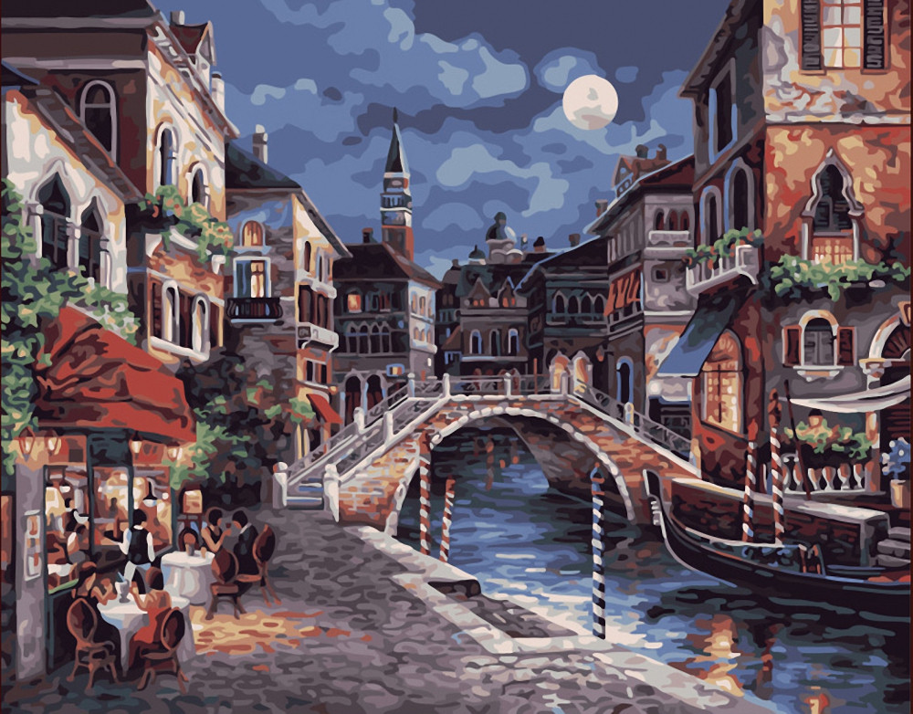 Картина за номерами Вулиці нічної Венеції 