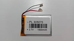 Акумулятор з контролером заряду Li-Pol PL305070 3,7V 1500 mAh (3*50*70 мм)
