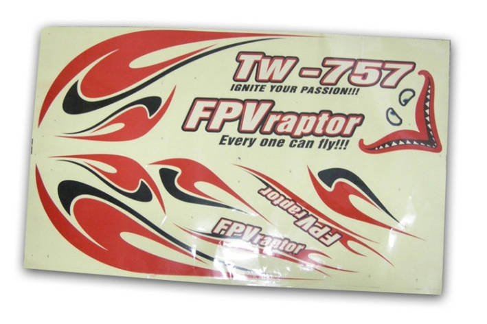 Комплект наклейок літака VolantexRC FPVRaptor 1600 мм (V-757-Dec), фото 1