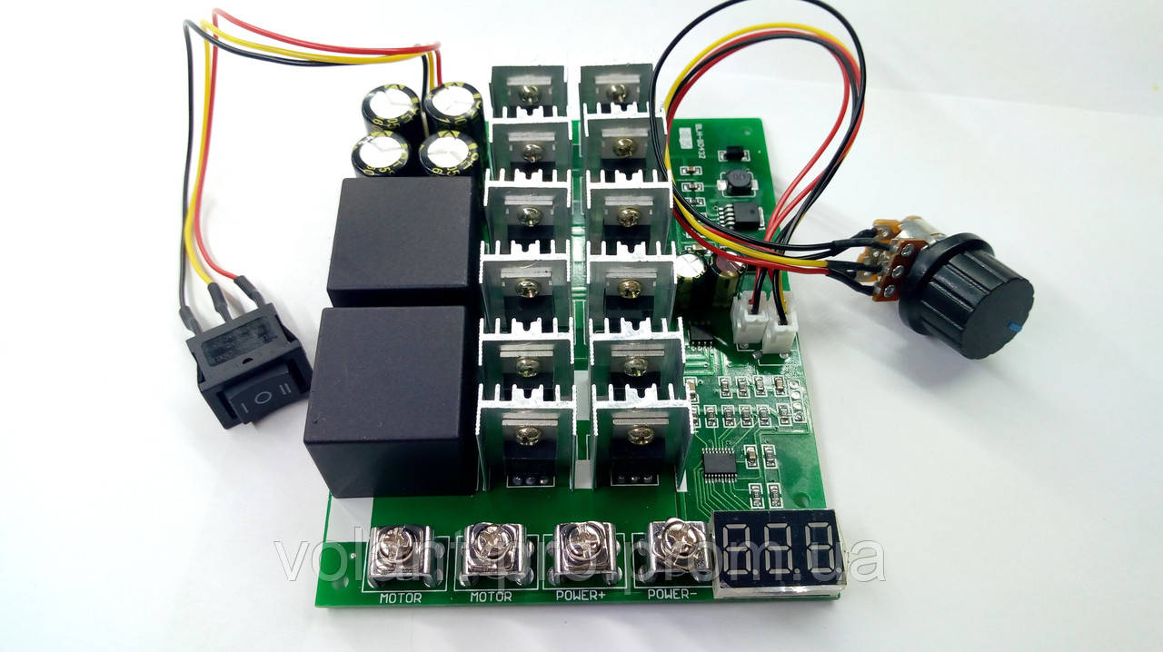 ШИМ регулятор мощности 3 кВт 10-55В, 15кГц, 60А с реверсом. - фото 1 - id-p825450533