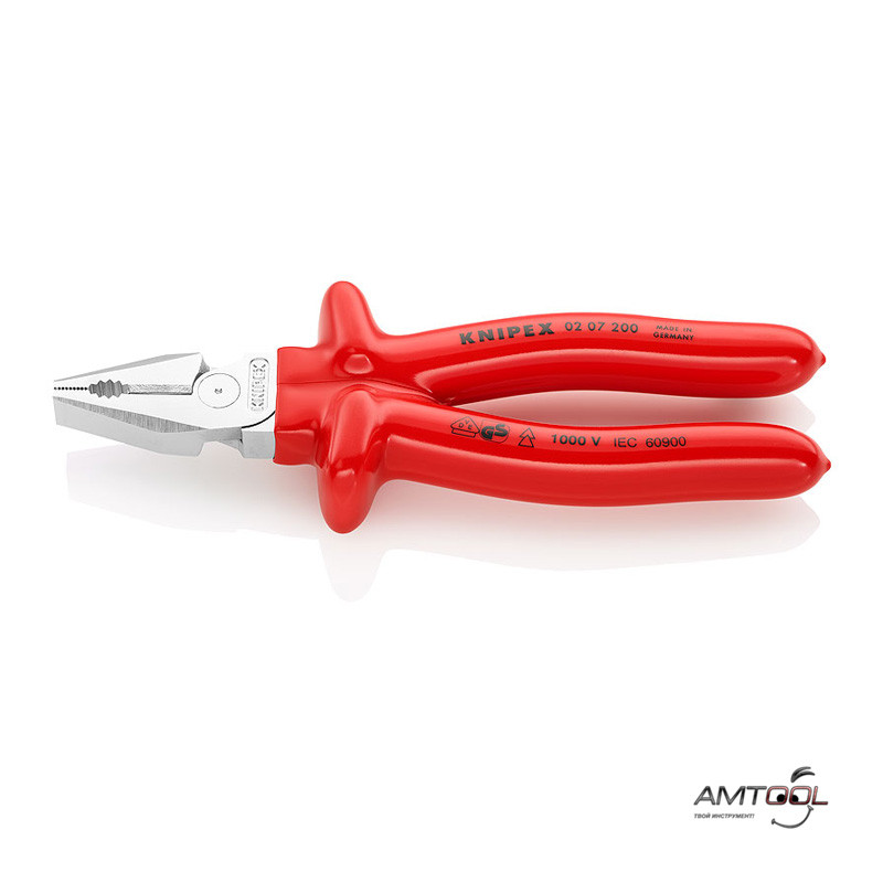 Плоскогубці комбіновані VDE 200 мм — Knipex 02 07 200