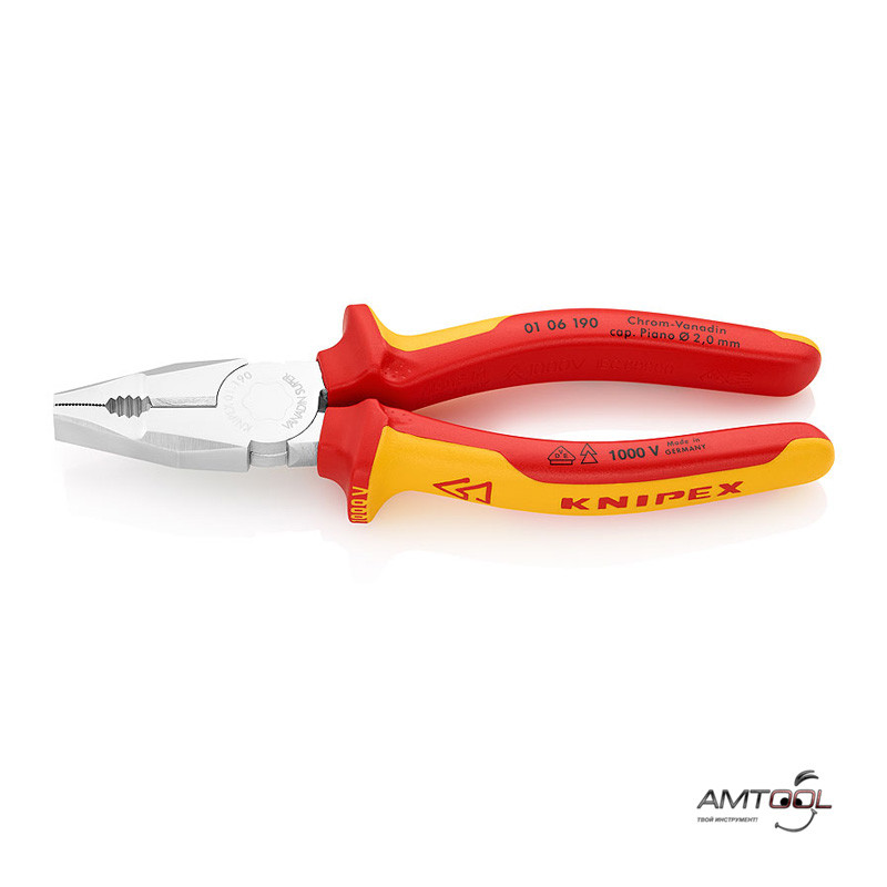 Плоскогубці VDE 190 мм — Knipex 01 06 190