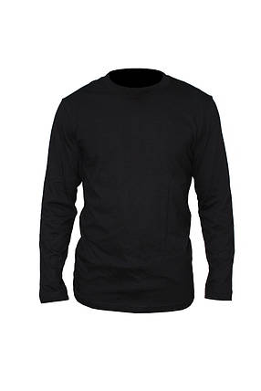 Чоловіча футболка З довгим Рукавом Premium чорна, M, фото 2