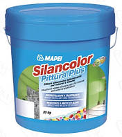 Силіконова фарба з ефектом захисту від цвілі і грибків Silancolor Paint Plus,20 кг. колір білий.Mapei.