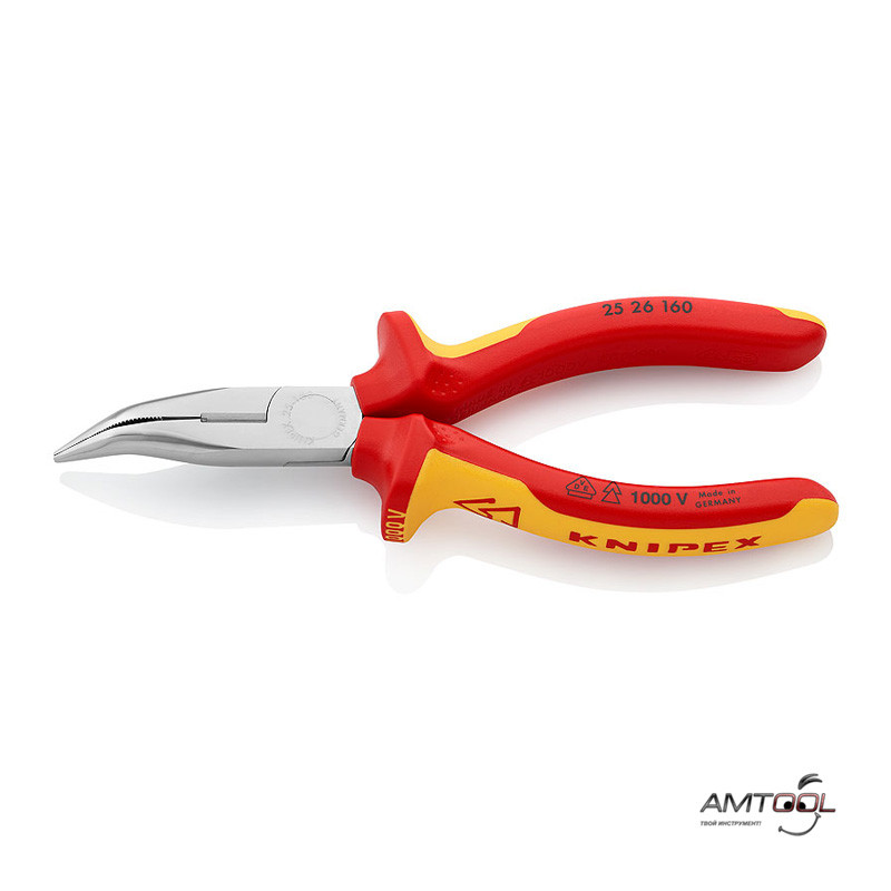 Круглогубці з різальними крайками VDE 160 мм — Knipex 25 26 160