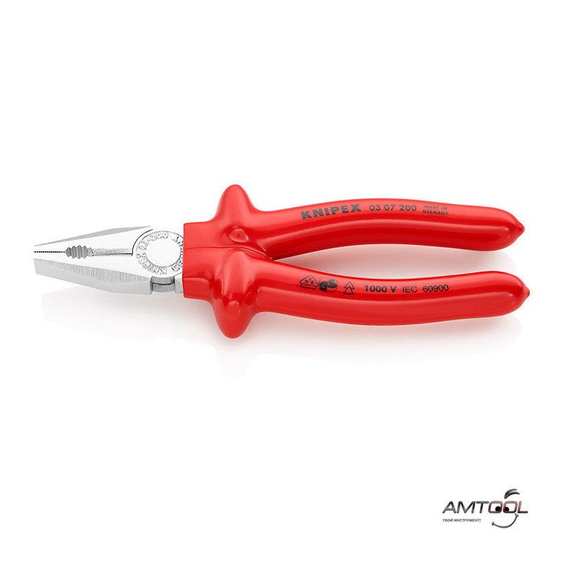 Плоскогубці комбіновані VDE 200 мм — Knipex 03 07 200