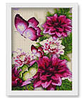 Алмазна вишивка барвистих метеликів у кольорах, 30х40 см повна викладка, фото 2