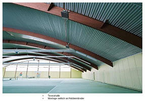 Отопление теннисных крытых кортов энергосберегающим и эффективным отоплением SBM.