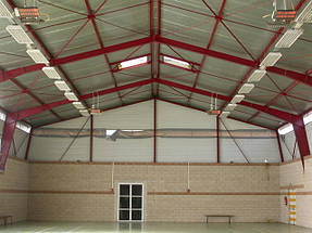 Опалення критих тенісних кортів енергозберігаючим і ефективним опаленням SBM.