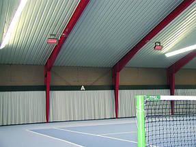 Опалення критих тенісних кортів енергозберігаючим і ефективним опаленням SBM.