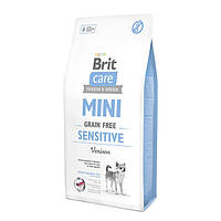 Корм для собак мини пород с чувствительным пищеварением, с олениной, Brit Care Mini Sensitive 2кг