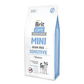 Корм для собак міні порід з чутливим травленням, з олениною, Brit Care Mini Sensitive 7кг