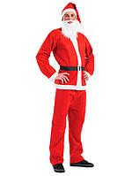 Маскарадный костюм Санта Клауса красный карнавальный комплект штаны, пиджак