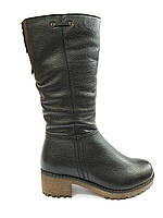 Женские сапоги зимние кожаные на низком каблуке повседневные удобные на зиму 37 размер Romax 4838-Ф
