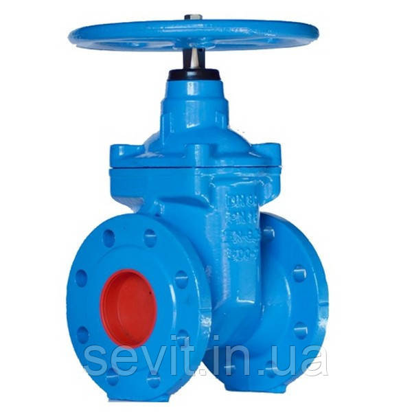 Засувка з гумовим клином і невисувним штоком фланцова Mетаlpol 111UG DN125 PN16 ДУ125 РУ16 Металпол, фото 1