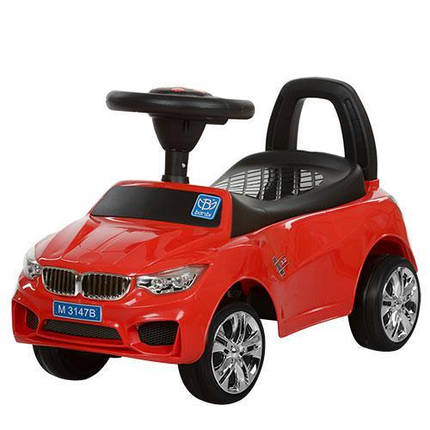 Толокар BMW (3147B-3),Червоний, MP3, світло, звук, фото 1