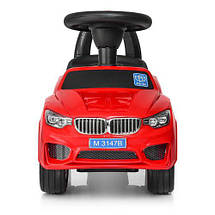 Толокар BMW (3147B-3),Червоний, MP3, світло, звук, фото 3