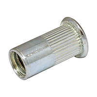 Гайка клепальна, плоска головка, рефлена М6 х 0,5-3 мм (паковання 500 шт.)