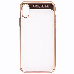 Чехол Remax Modi series case for iPhone X Gold