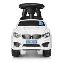 Толокар BMW (M 3147B-1), білий, MP3, світло, звук, фото 3