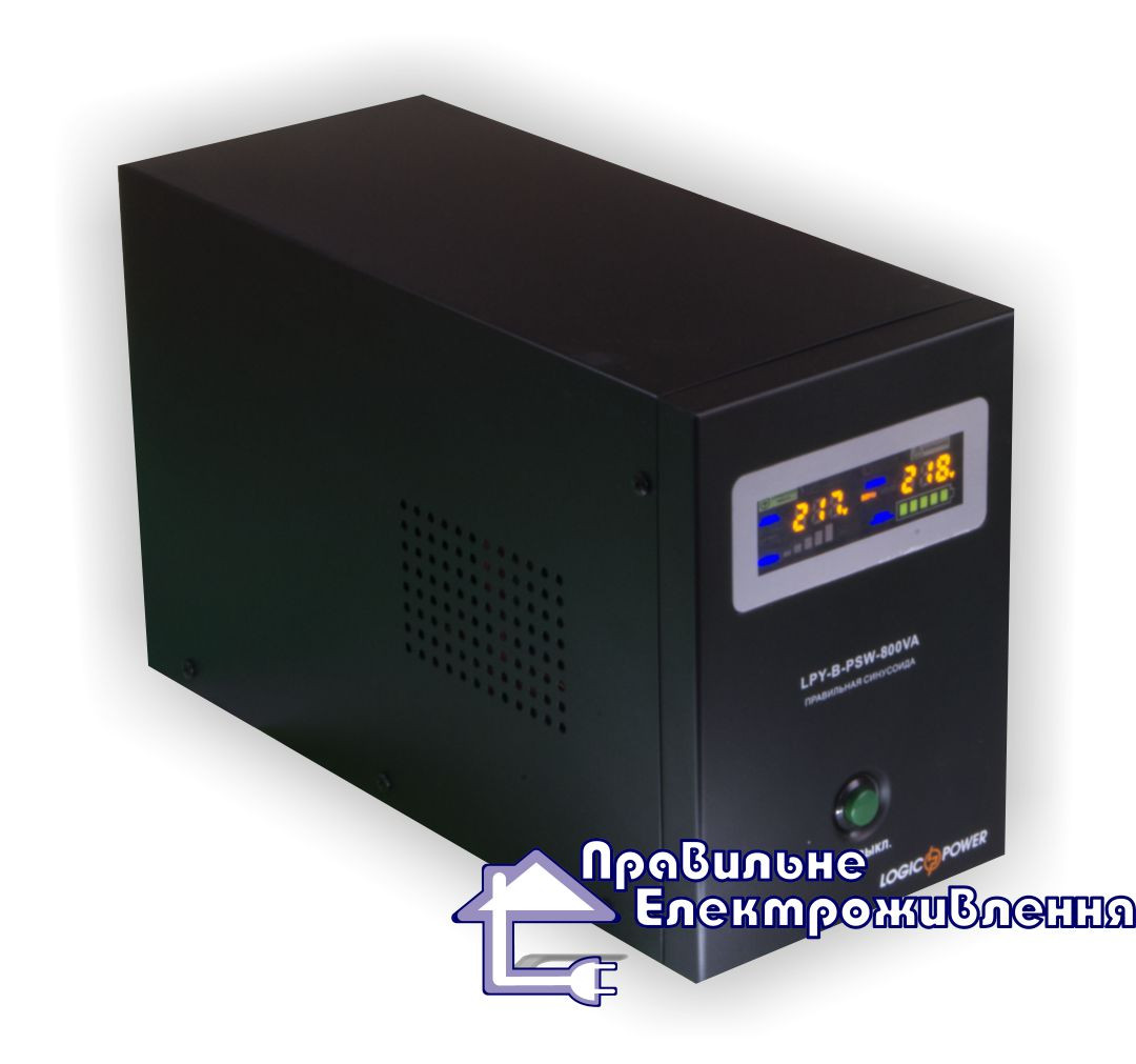 ДБЖ для твердопаливного котла LogicPower LPY-B-PSW-800VA+ (540 ВТ, 12 В), фото 1