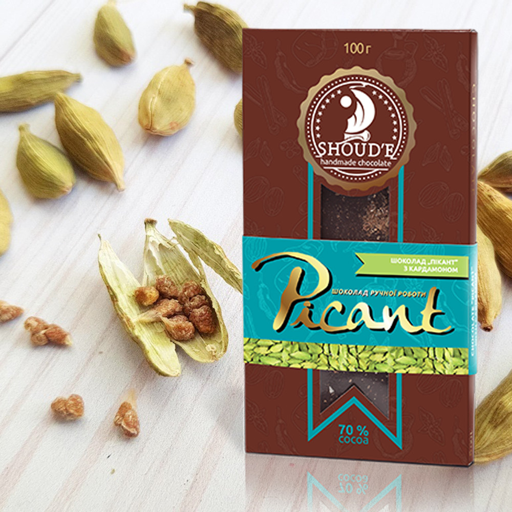 Шоколад Кардамон Picant — Солодкий світ, 100 грамів