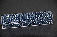 Искусственный жемчуг (бусинки) 6мм - синий металлик
