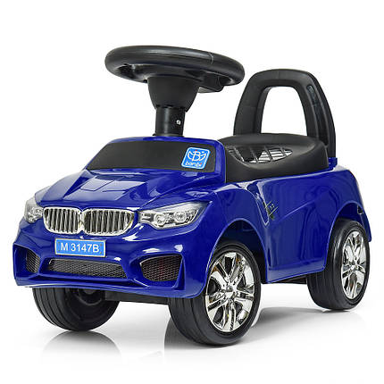 Толокар BMW (3147B-4), Синій, MP3, світло, звук, фото 2