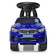 Толокар BMW (3147B-4), Синій, MP3, світло, звук, фото 2