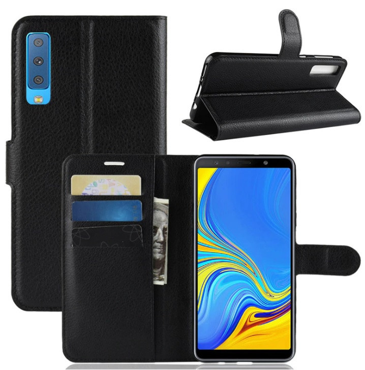 Чохол-книжка Litchie Wallet для Samsung A750 Galaxy A7 2018 Чорний
