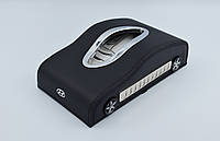 Салфетница Hyundai кожаная в автомобиль с логотипом и местом для номера телефона Black Хундаи подарочная салфетница