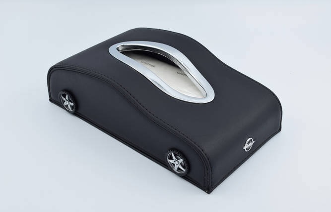 Підставка для серветок Opel шкіряна в автомобіль з логотипом і місцем для номера телефону Black Опель, фото 2