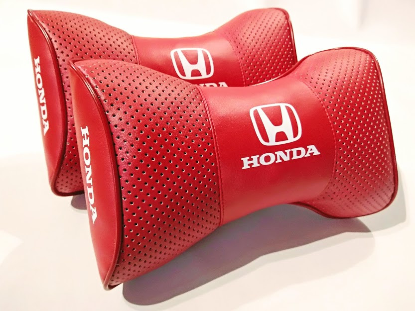 Подушка на підголовник в авто Honda червона 1 шт