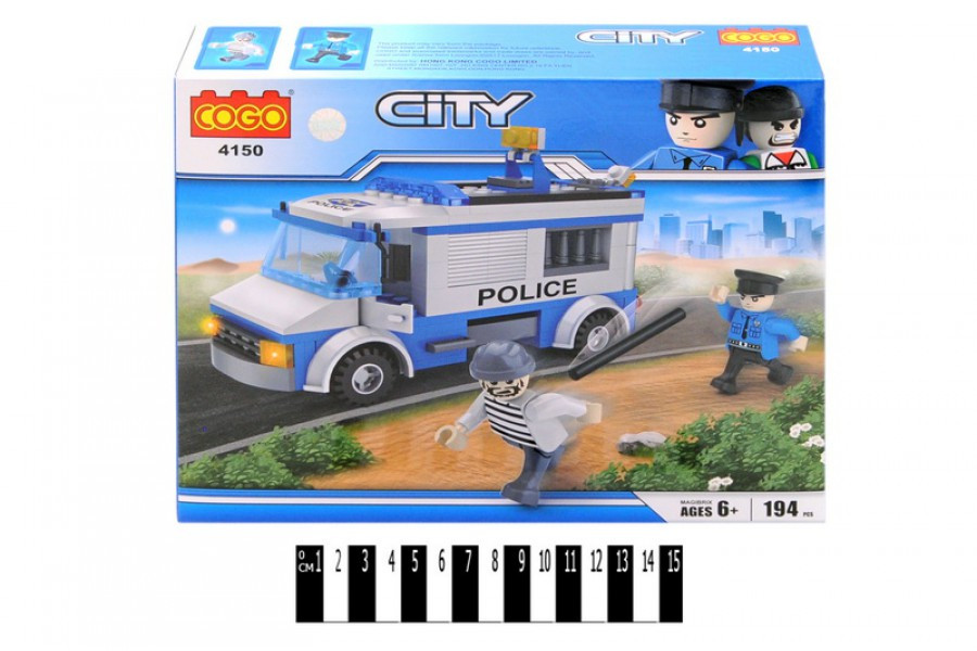 Конструктор "CITY" "Поліцейський транспорт" 194дет.(коробка) 4150 р.26*20,5*5,5см., шт
