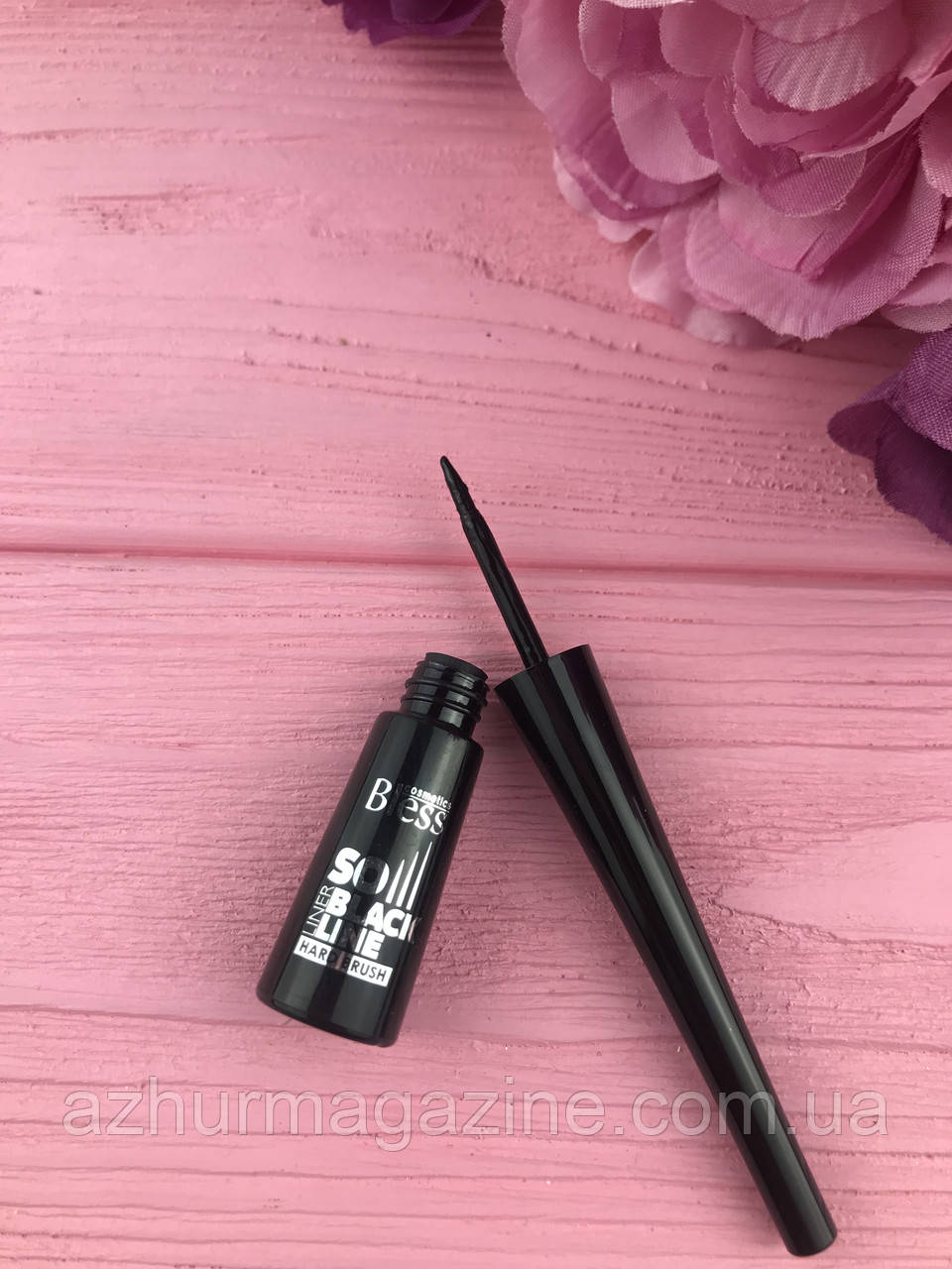 Рідка підводка для повік so black line liner Bless Cosmetics твердий пензлик
